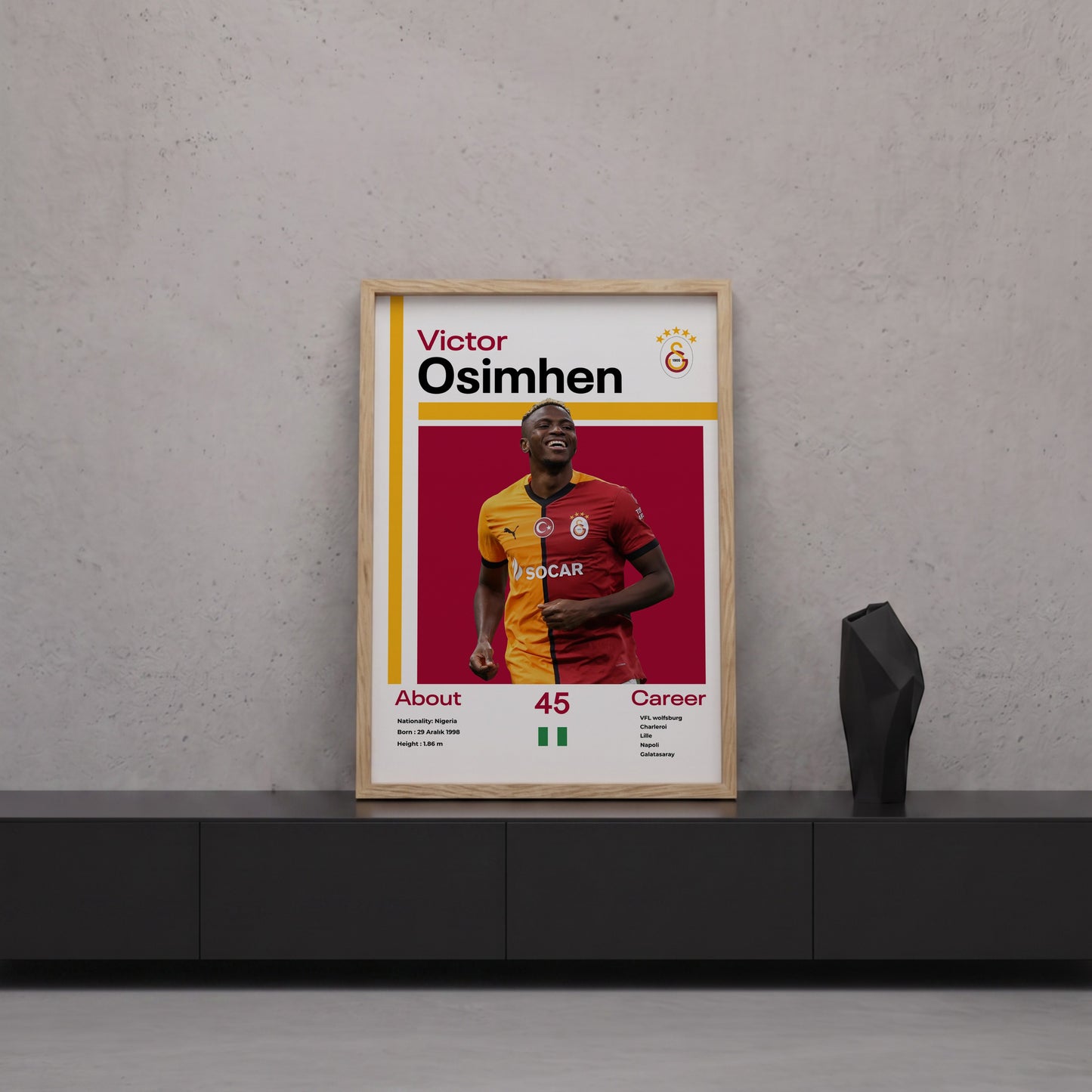 Victor Osimhen Tasarım Poster Tablo