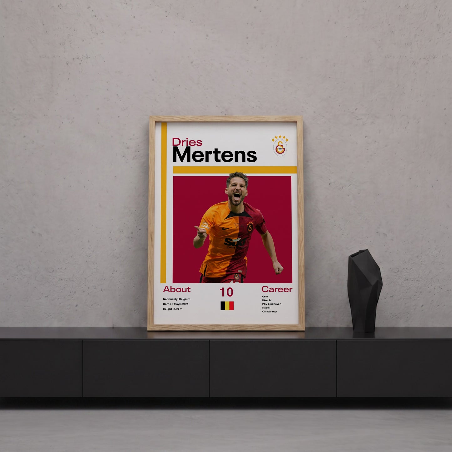 Dries Mertens Tasarım Poster Tablo