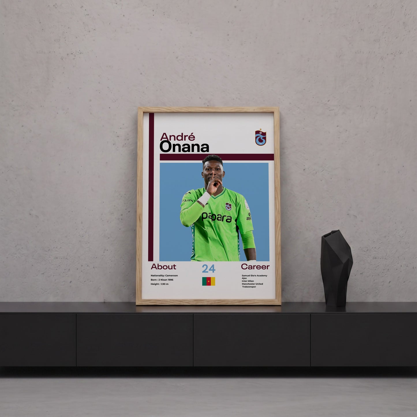 Andre Onana Tasarım Poster Tablo