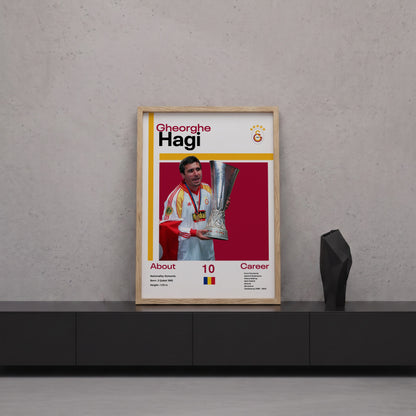 Gheorghe Hagi Tasarım Poster Tablo