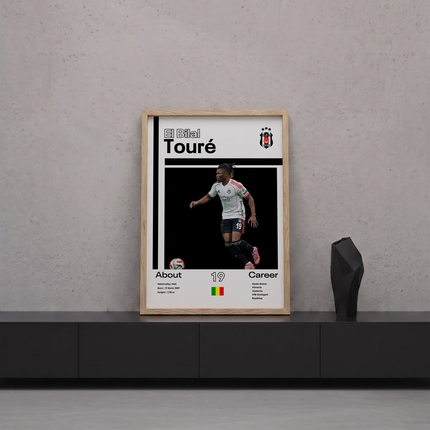 El Bilal Toure Tasarım Poster Tablo