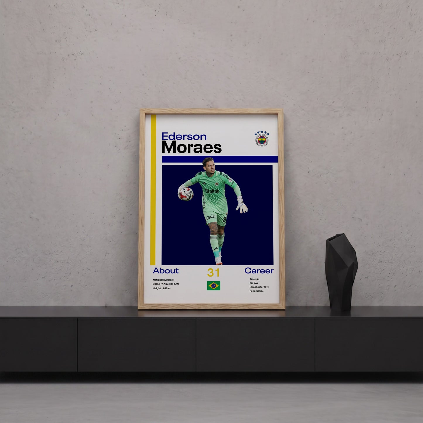 Ederson Moraes Tasarım Poster Tablo