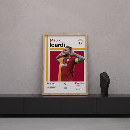Mauro İcardi Tasarım Poster Tablo