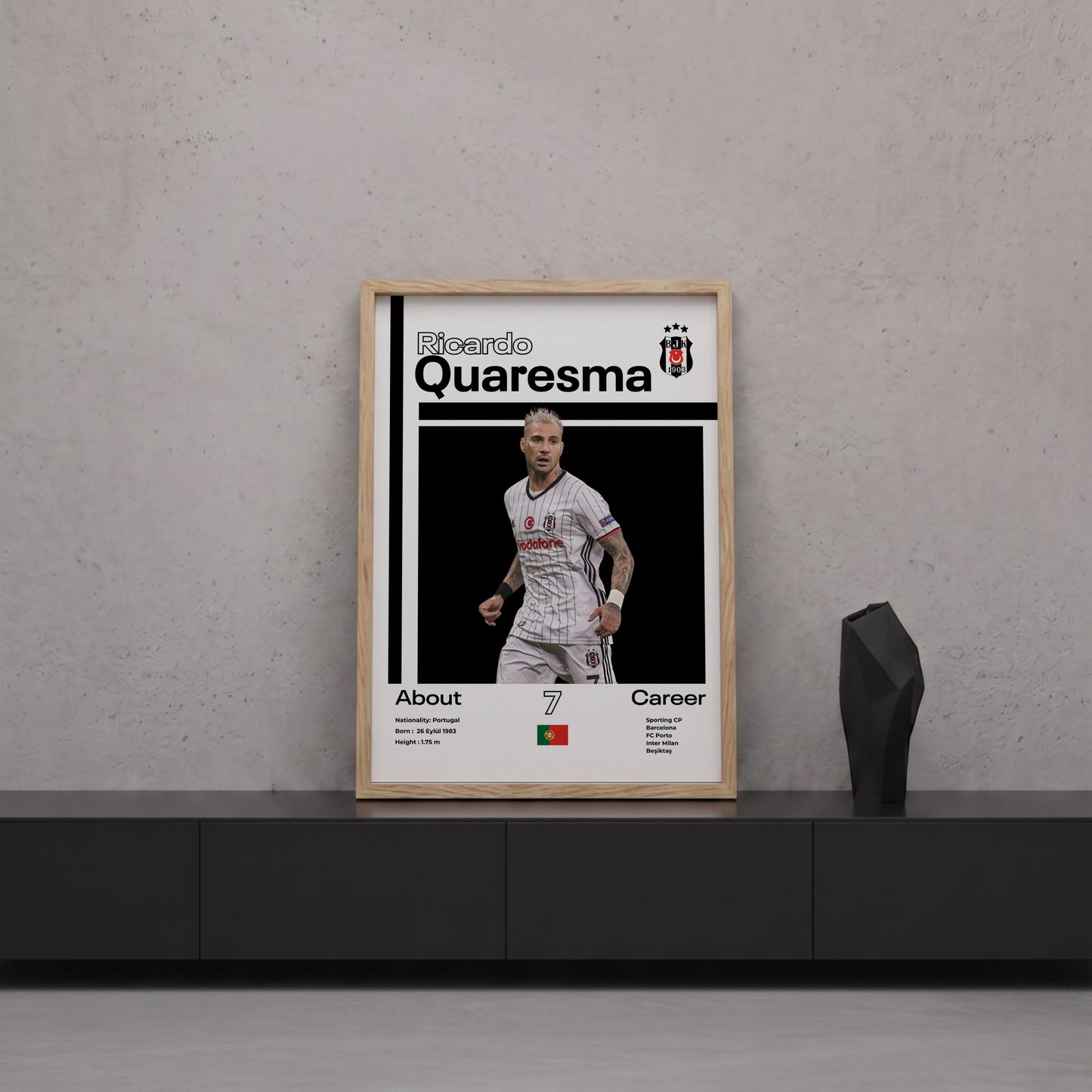 Ricardo Quaresma Tasarım Poster Tablo