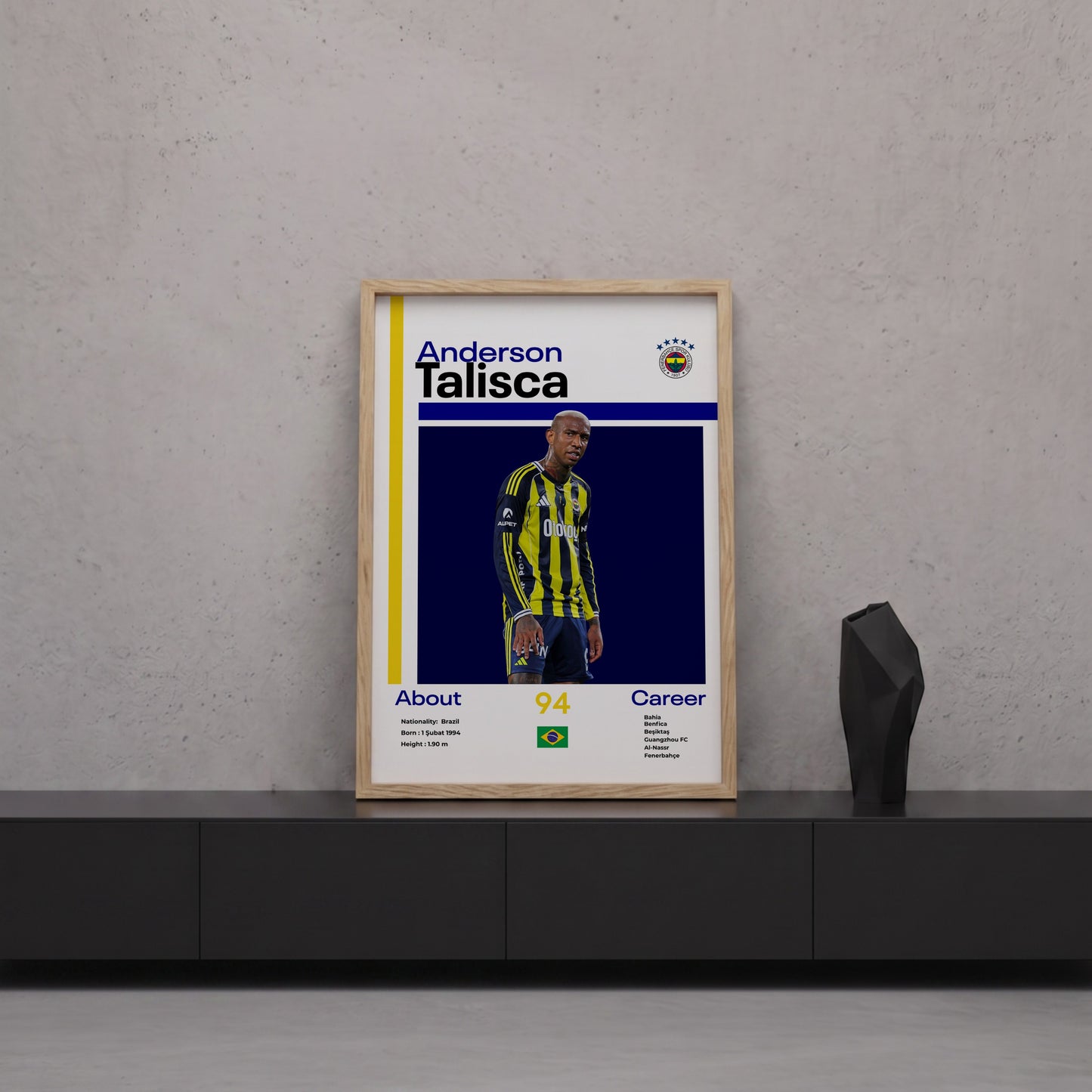 Anderson Talisca Tasarım Poster Tablo