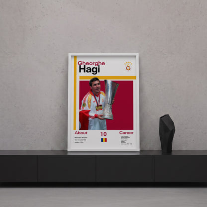 Gheorghe Hagi Tasarım Poster Tablo
