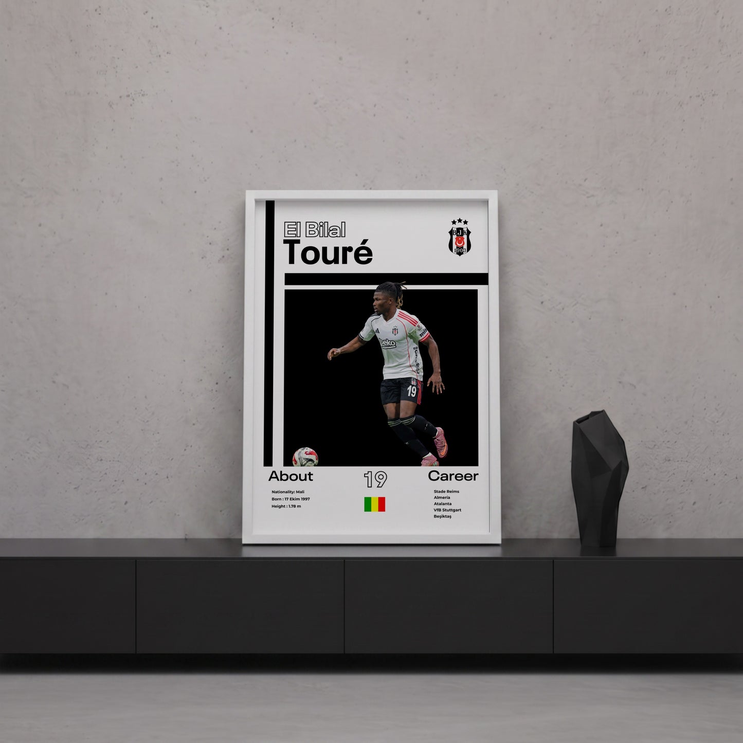 El Bilal Toure Tasarım Poster Tablo