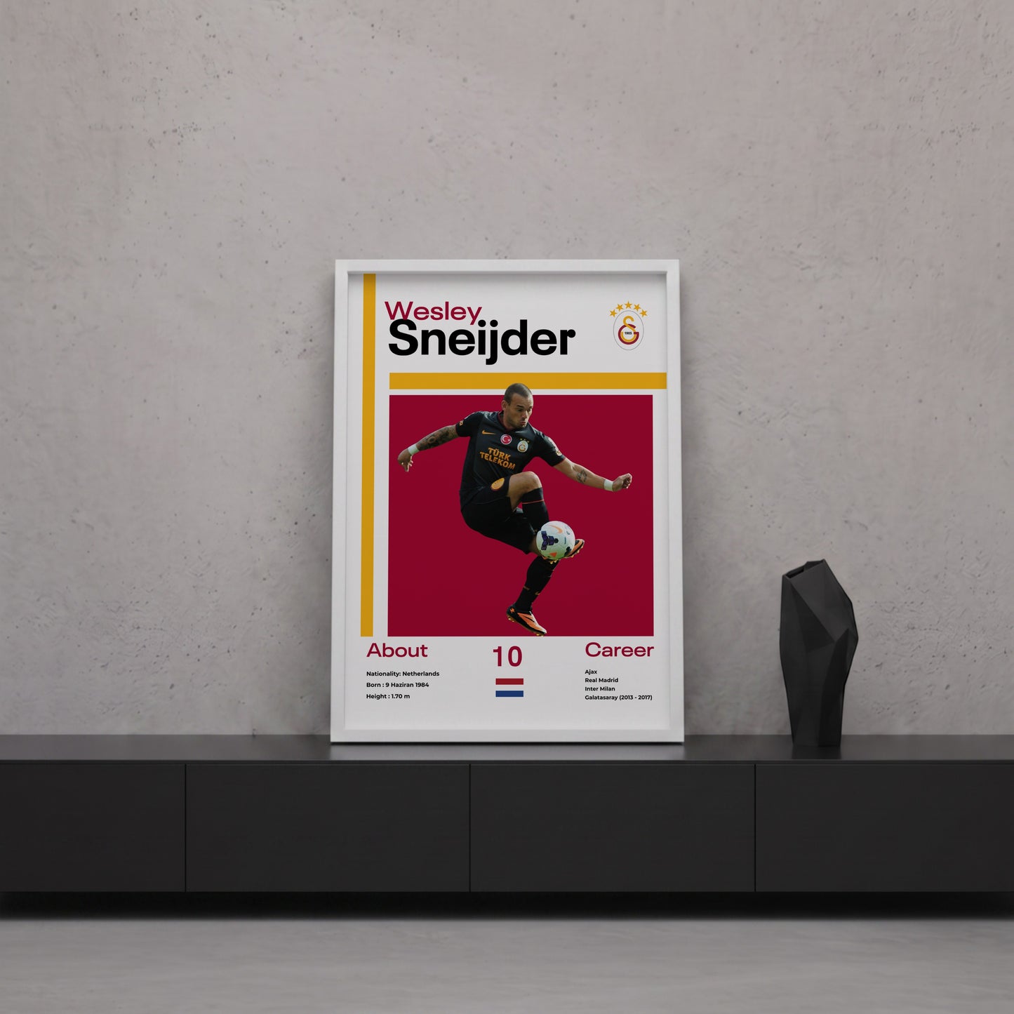 Wesley Sneijder Tasarım Poster Tablo