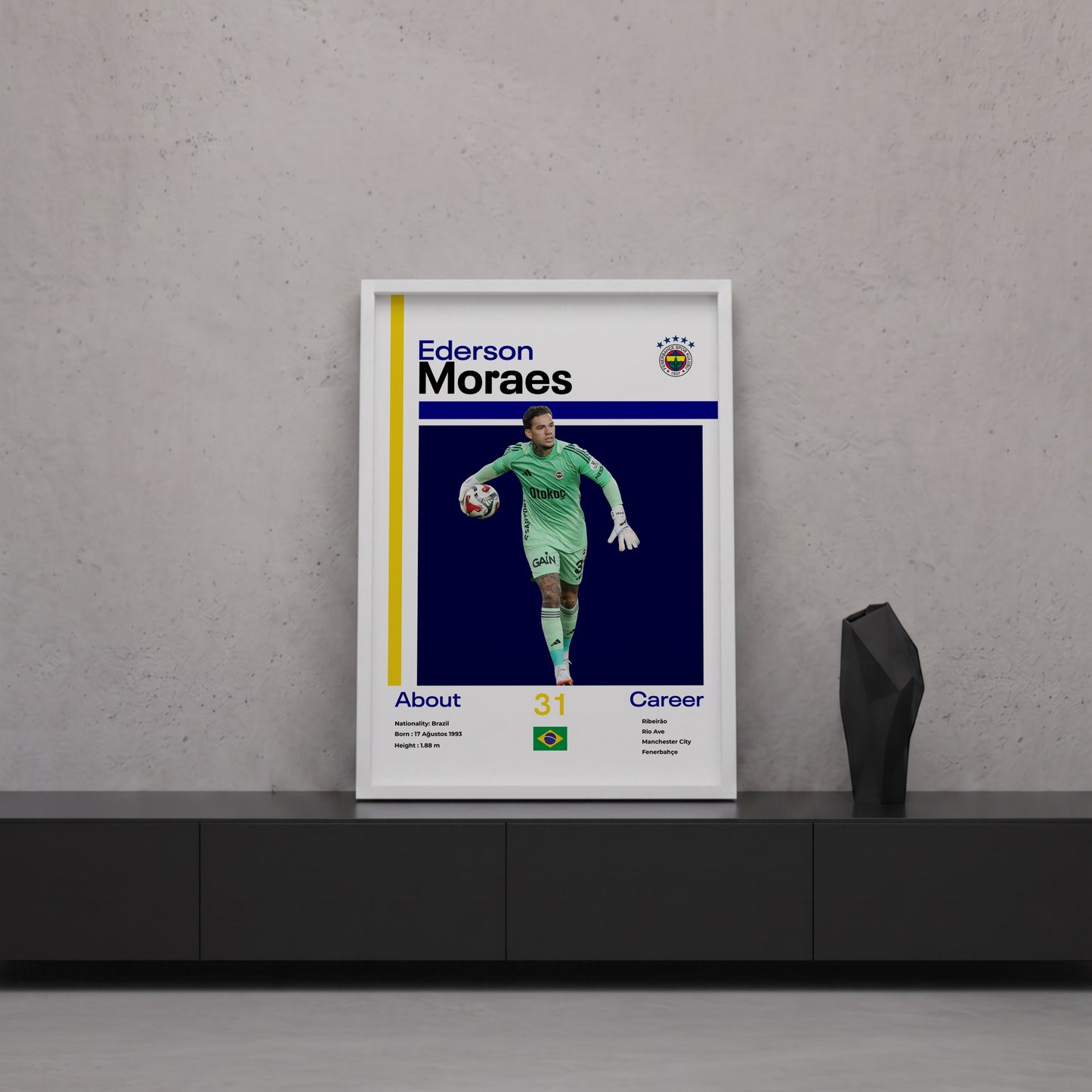 Ederson Moraes Tasarım Poster Tablo
