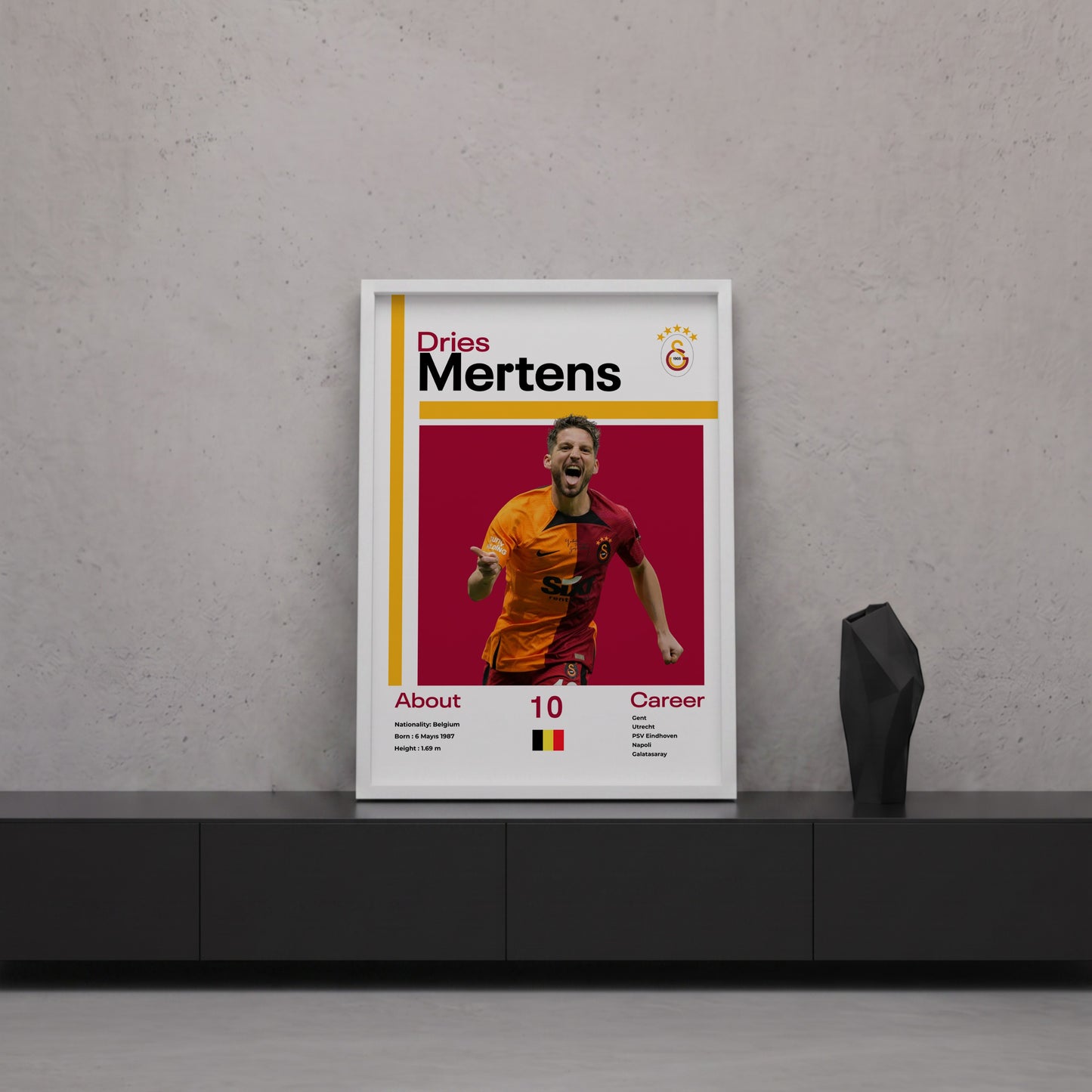 Dries Mertens Tasarım Poster Tablo