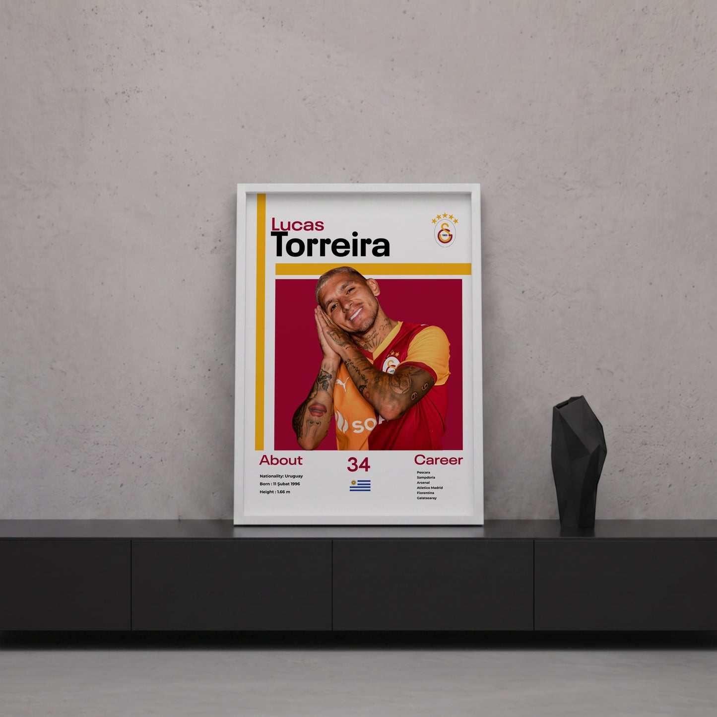 Lucas Torreira Tasarım Poster Tablo