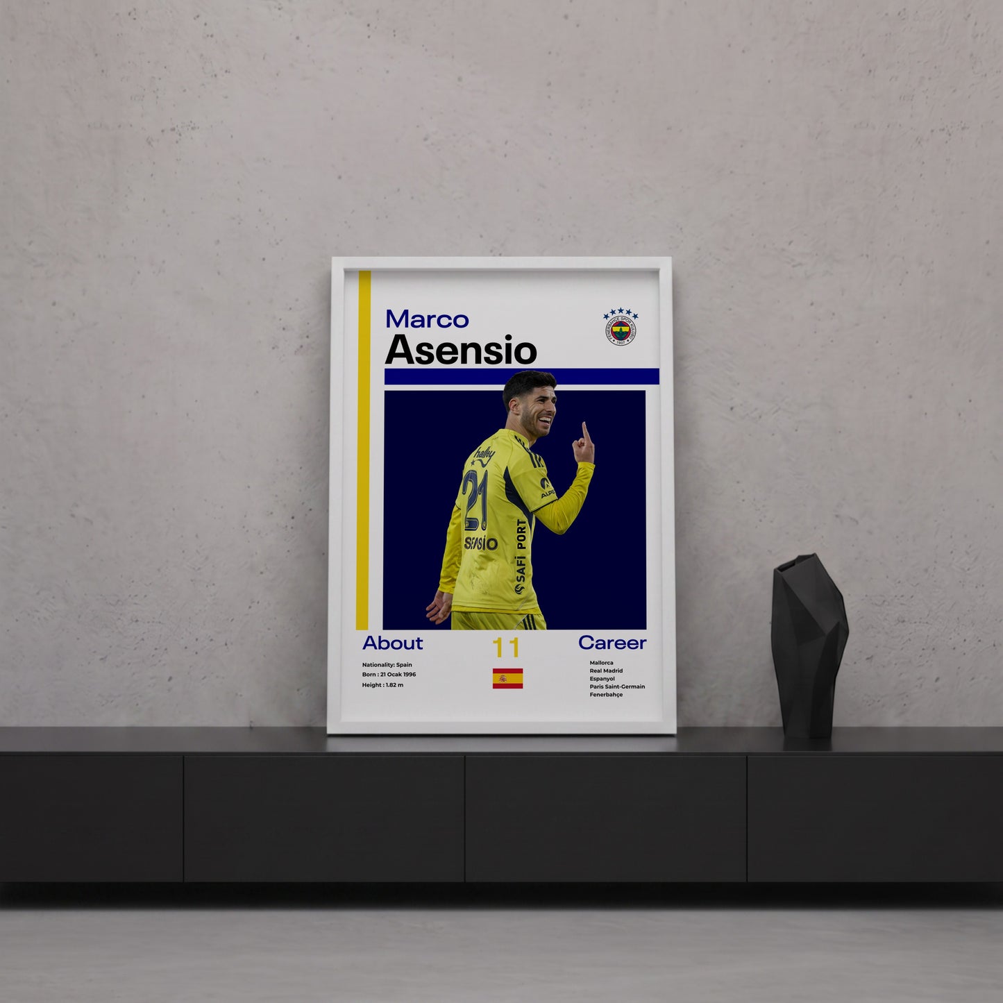 Marco Asensio Tasarım Poster Tablo