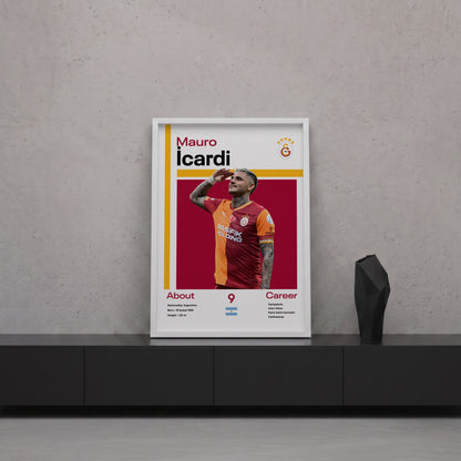 Mauro İcardi Tasarım Poster Tablo