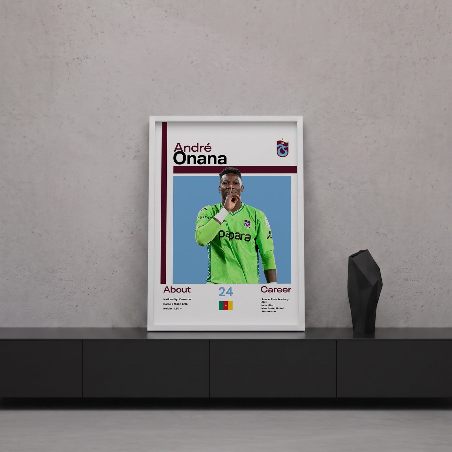 Andre Onana Tasarım Poster Tablo