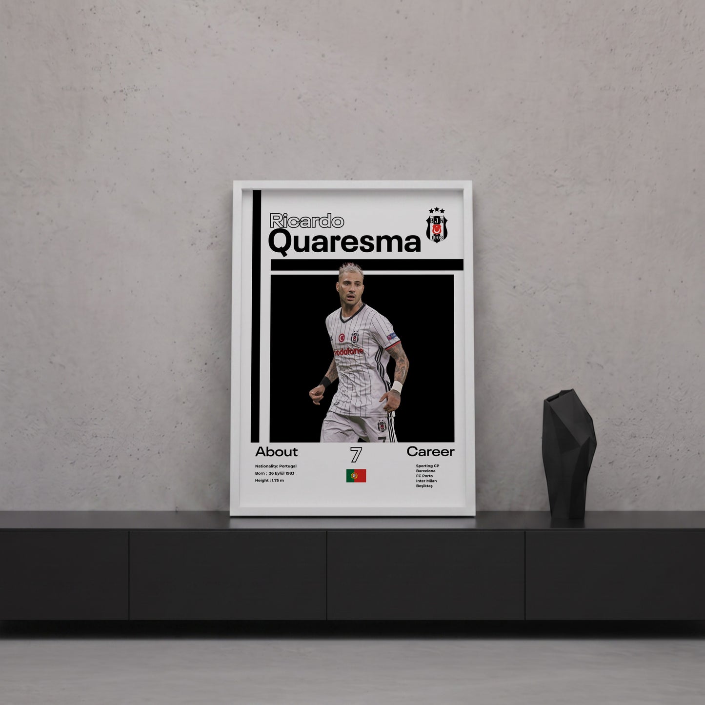 Ricardo Quaresma Tasarım Poster Tablo