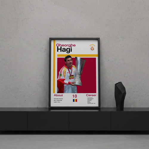 Gheorghe Hagi Tasarım Poster Tablo