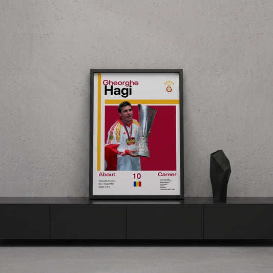 Gheorghe Hagi Tasarım Poster Tablo