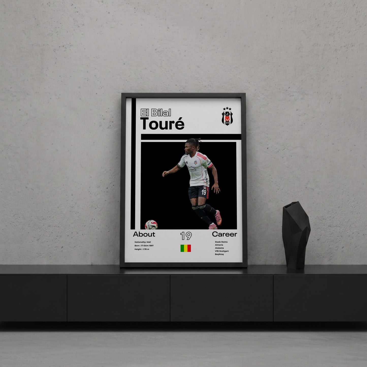 El Bilal Toure Tasarım Poster Tablo