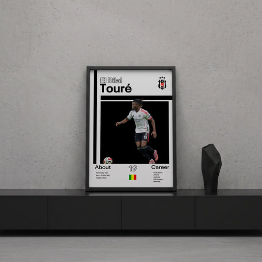 El Bilal Toure Tasarım Poster Tablo