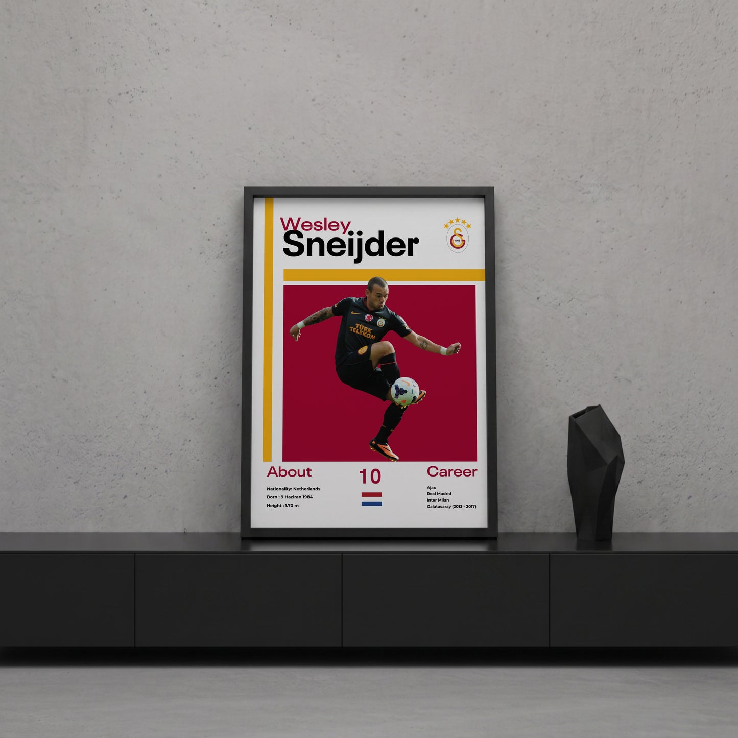 Wesley Sneijder Tasarım Poster Tablo