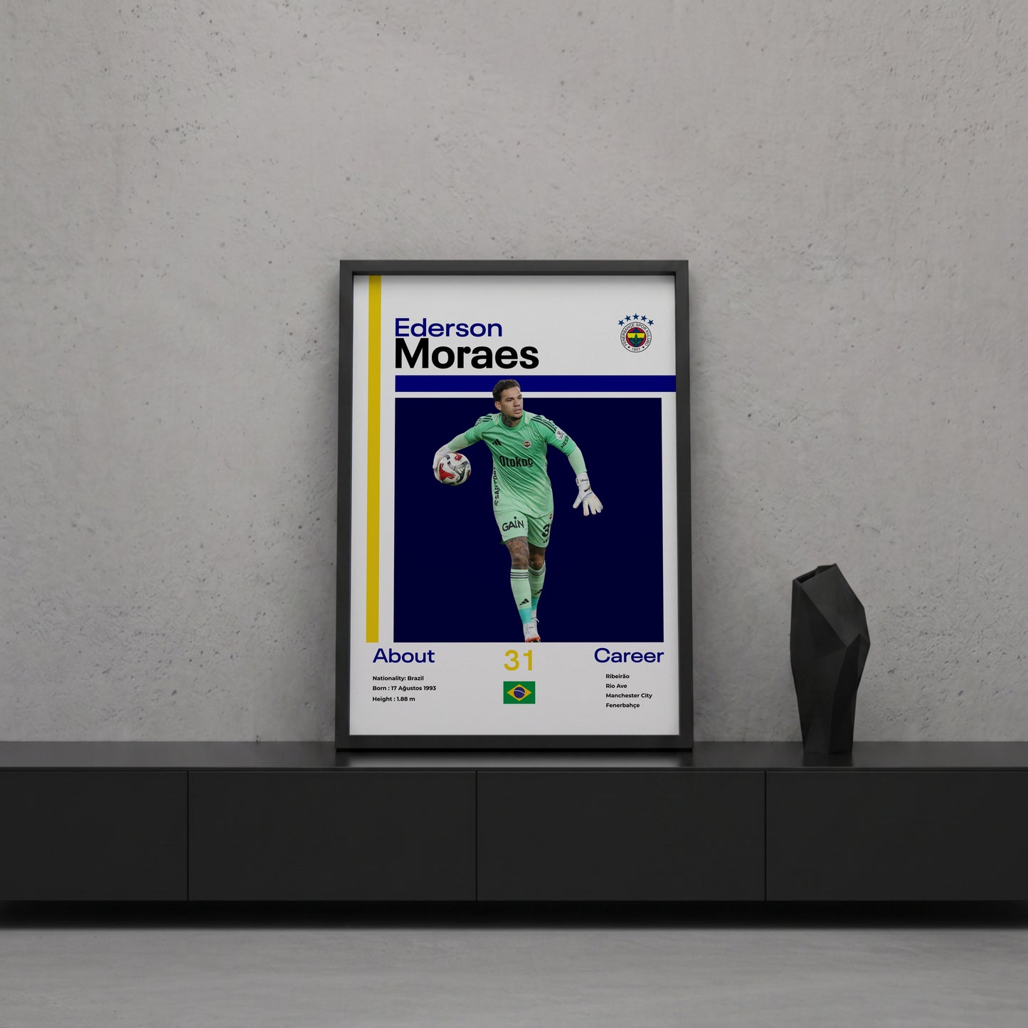 Ederson Moraes Tasarım Poster Tablo