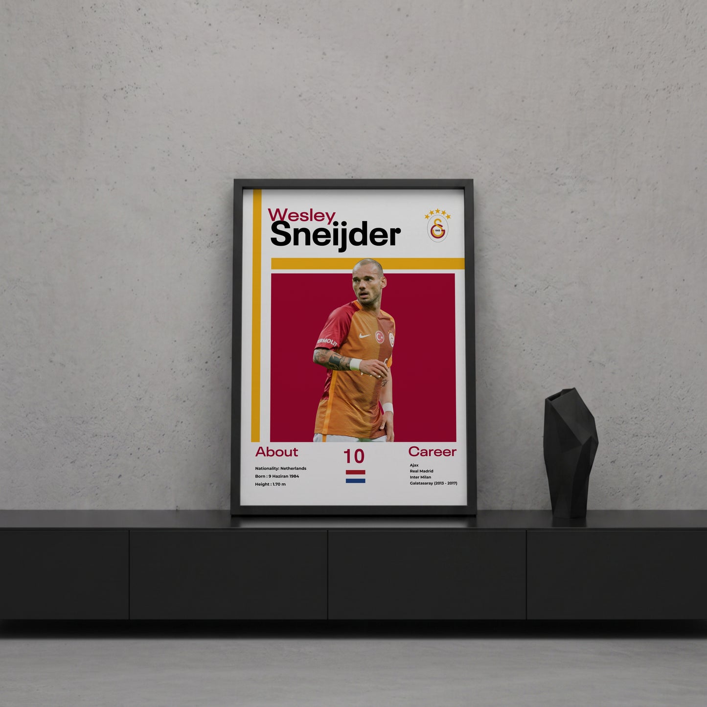 Wesley Sneijder Tasarım Poster Tablo