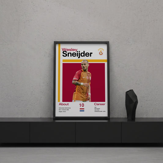 Wesley Sneijder Tasarım Poster Tablo
