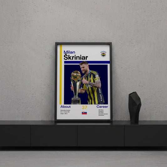 Milan Skriniar Tasarım Poster Tablo