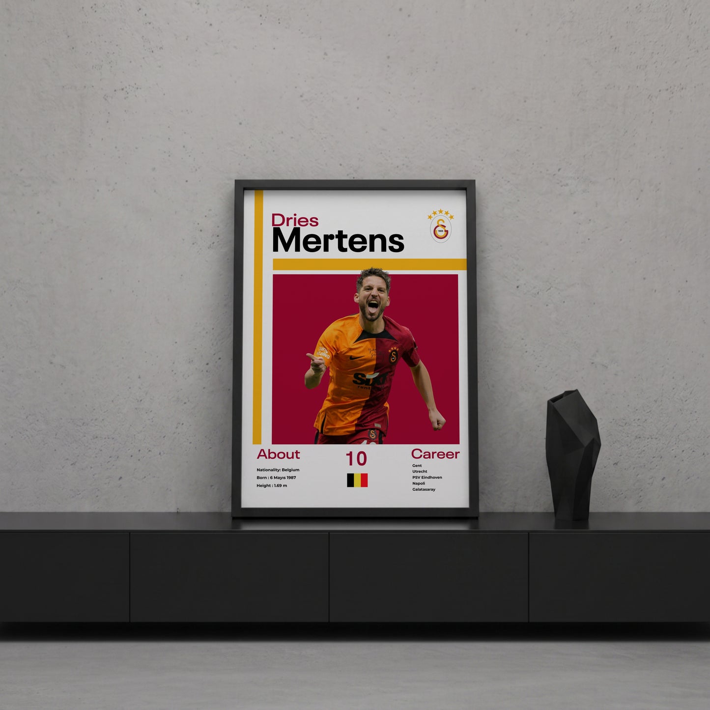 Dries Mertens Tasarım Poster Tablo