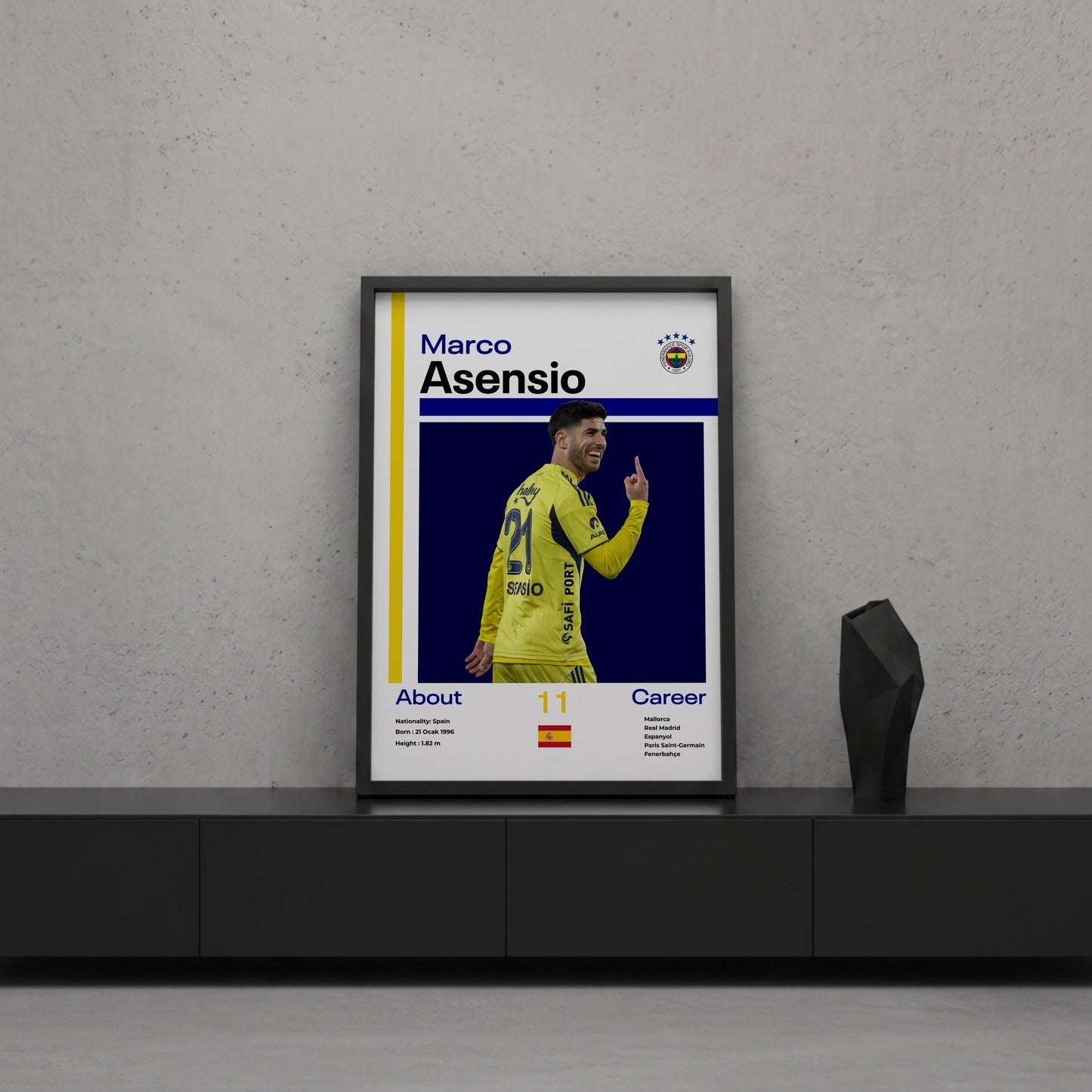 Marco Asensio Tasarım Poster Tablo