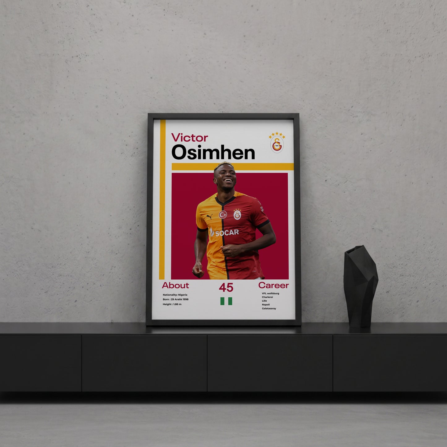 Victor Osimhen Tasarım Poster Tablo