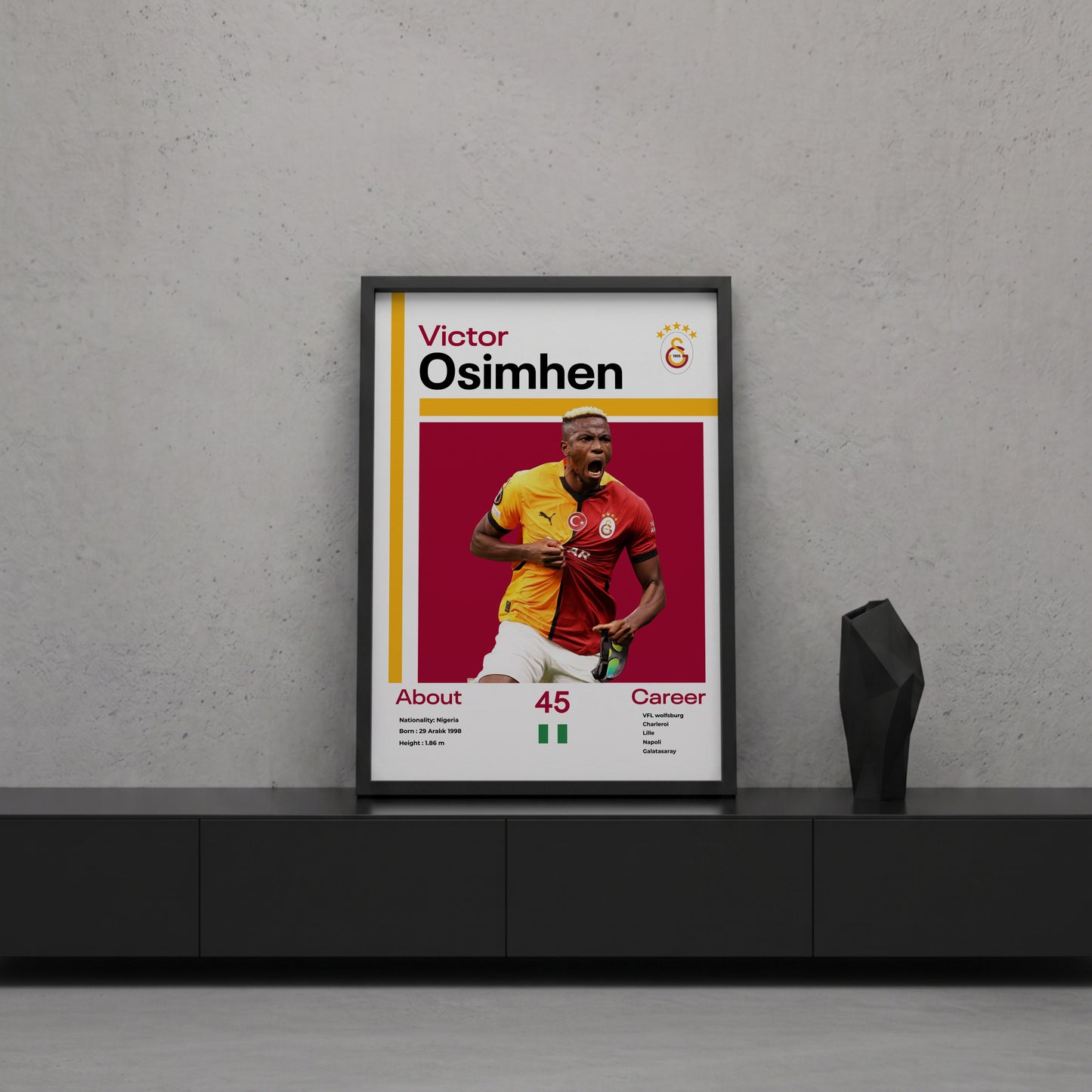 Victor Osimhen Tasarım Poster Tablo