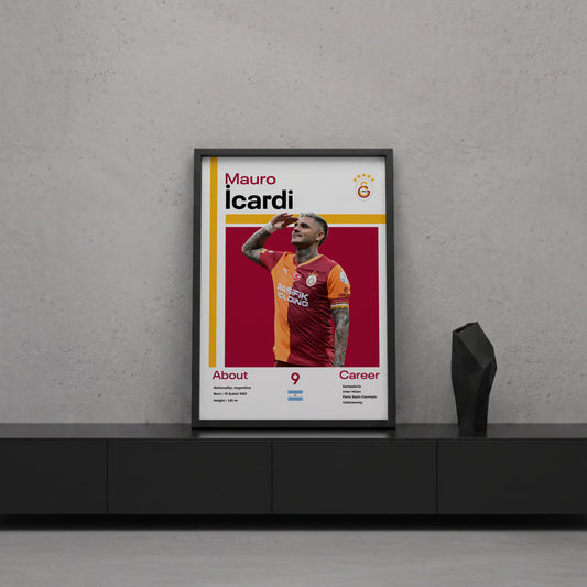 Mauro İcardi Tasarım Poster Tablo
