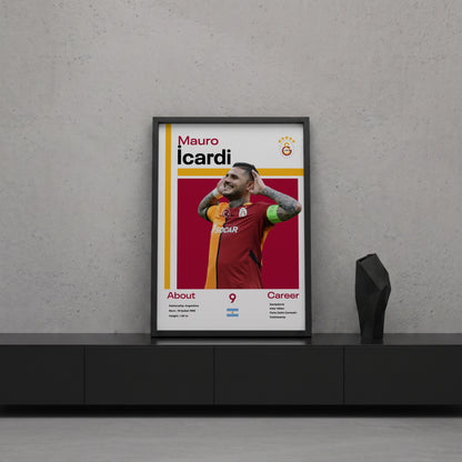 Mauro İcardi Tasarım Poster Tablo