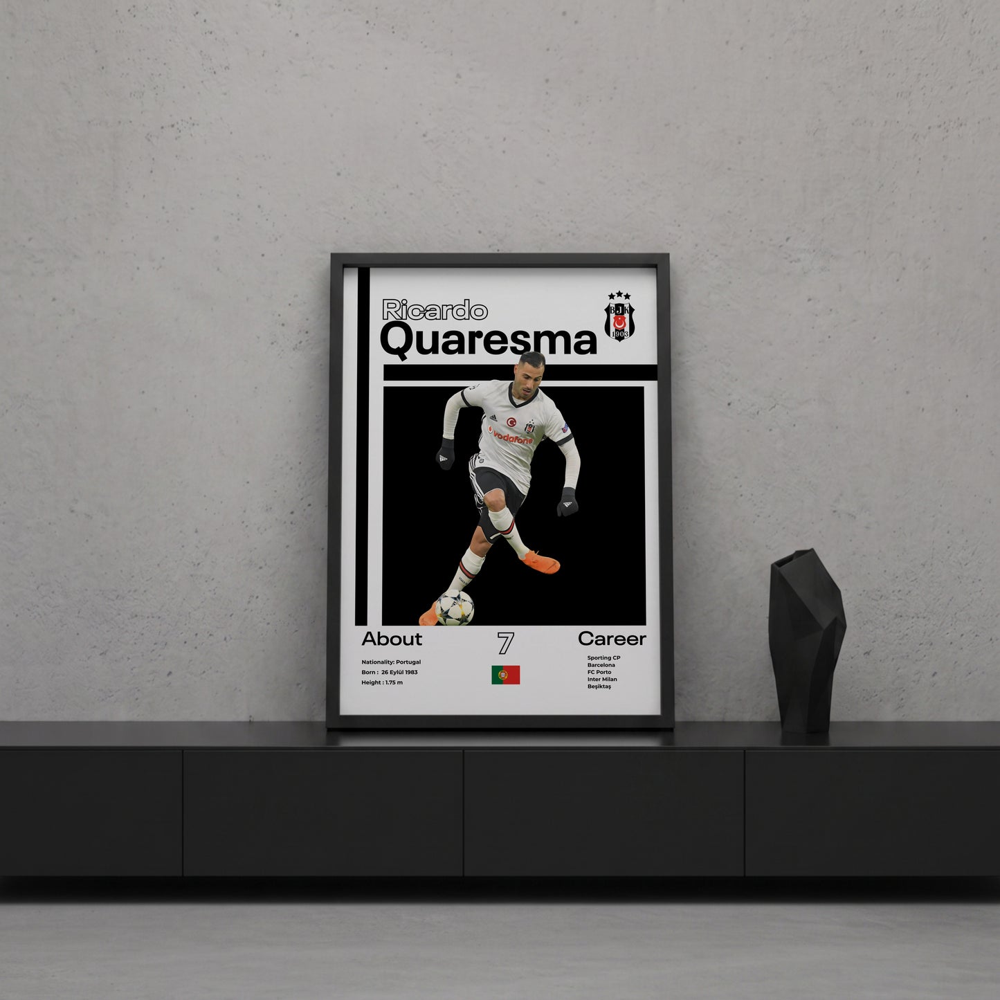 Ricardo Quaresma Tasarım Poster Tablo
