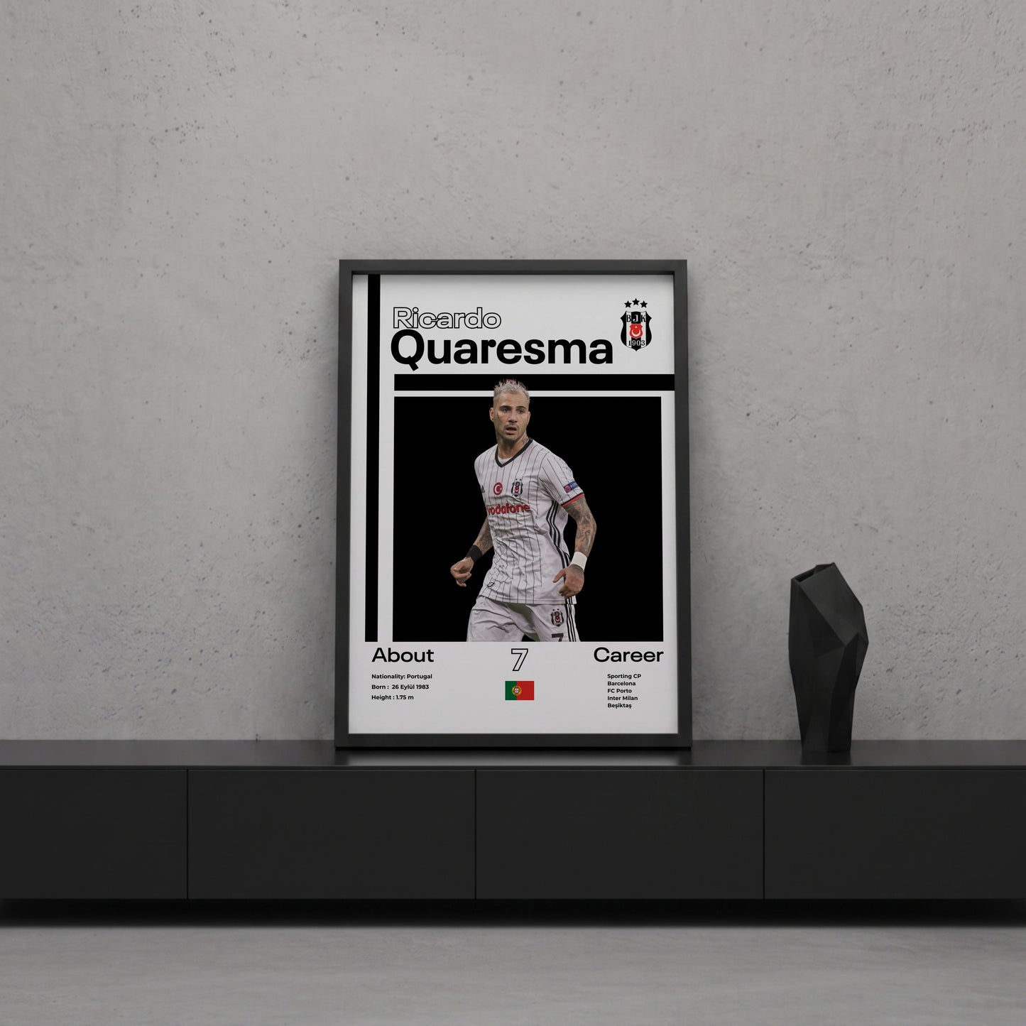 Ricardo Quaresma Tasarım Poster Tablo